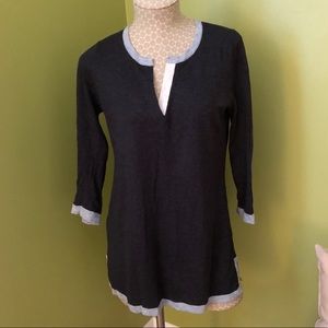Gray lightweight tunic sweater